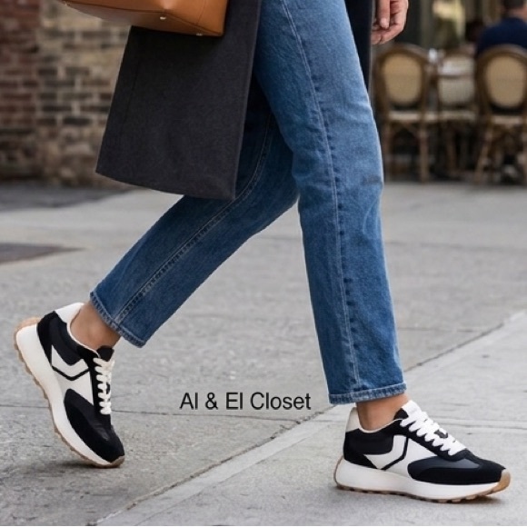 Steve Madden Shoes - Steve Madden Kendrix Black White Lace-Up Sneakers Women’s Sz 8 New With Box